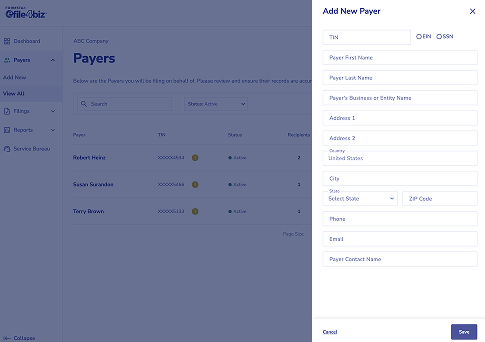 Set up your payer records & recipient records
